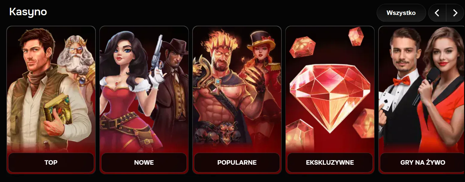 Gry w Revolution kasyno